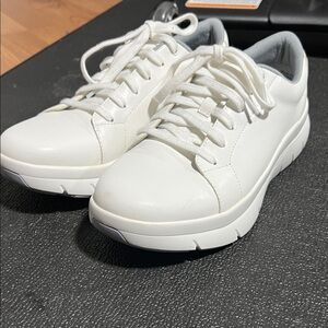 Alegria White and Gray Sneakers